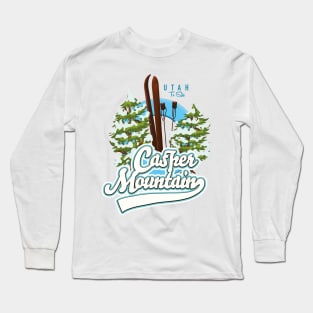 Casper Mountain Utah Ski logo Long Sleeve T-Shirt